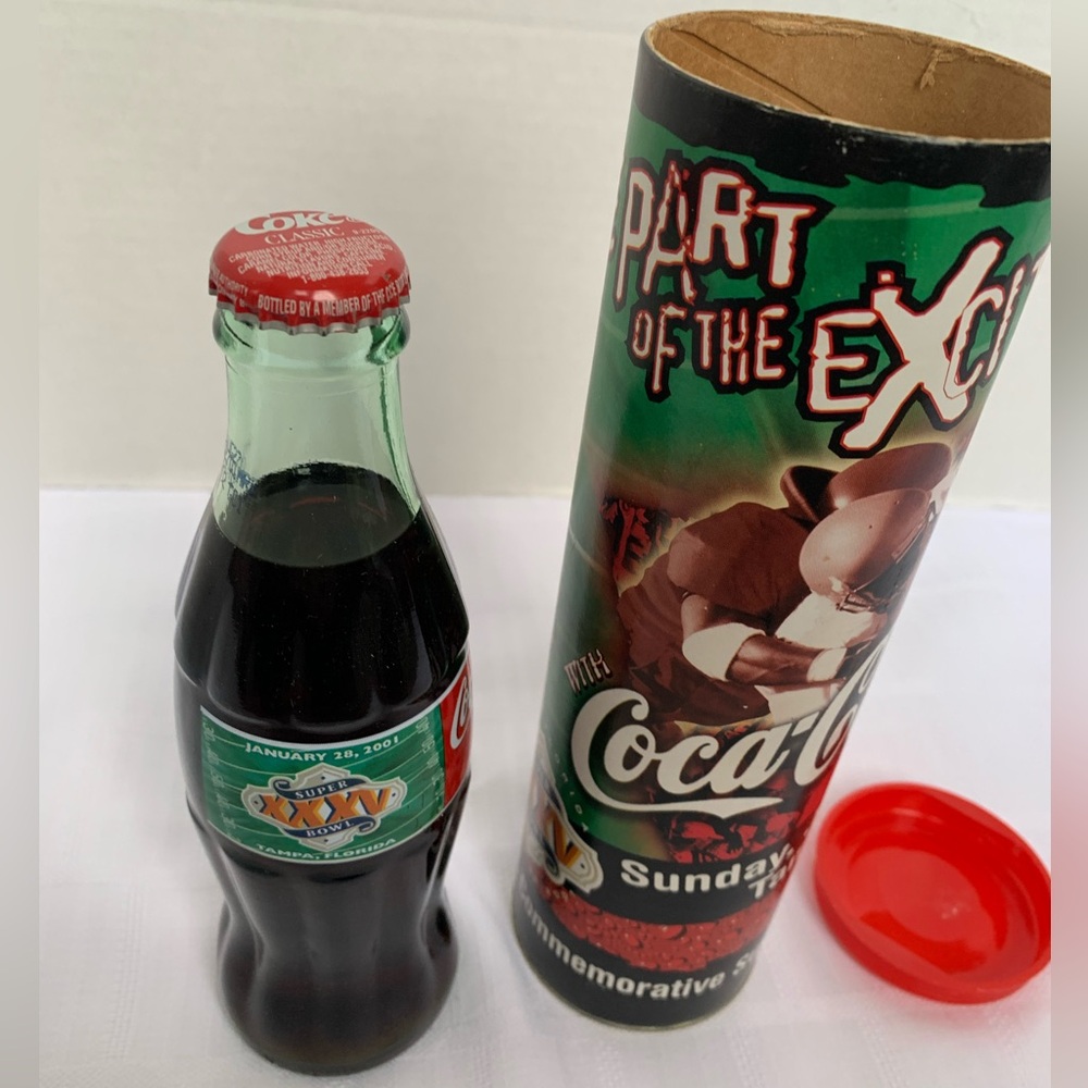 COCA COLA | 2001 Super Bowl | Collectible Coca Cola Bottle With Contents |
